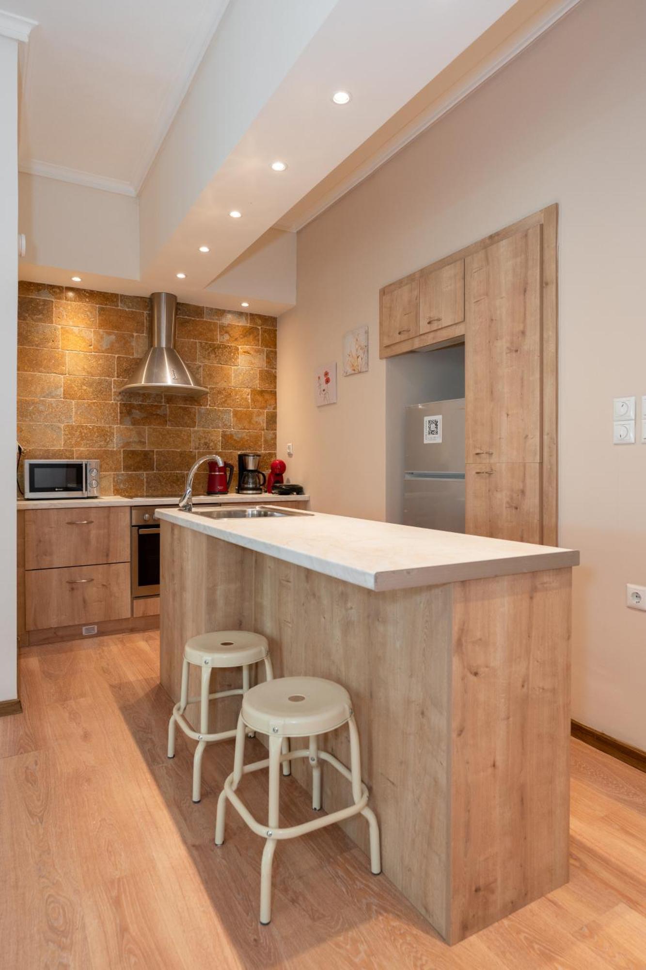 Contemporary Apartment Made Of Wood And Stone. Aten Exteriör bild